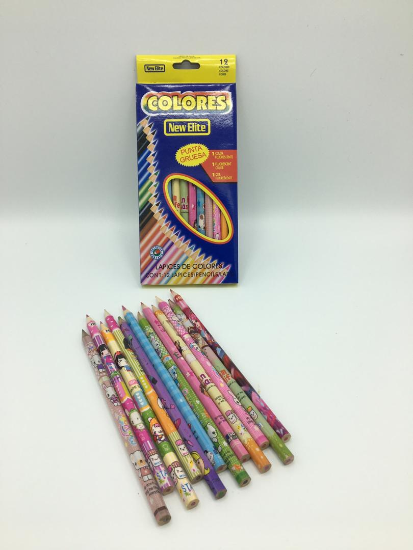 مداد رنگی 12 رنگ 2سری colores مدل elite
