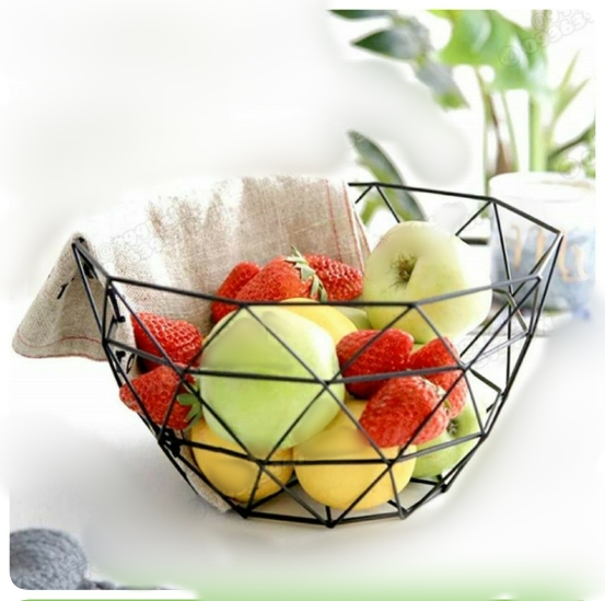 خرید پستی  سبد میوه خوری فلزی فانتزی((سیاه))
