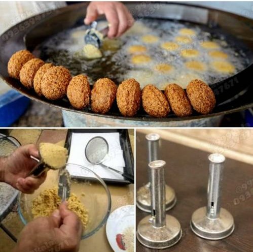فلافل زن دستی استیل 2عدد