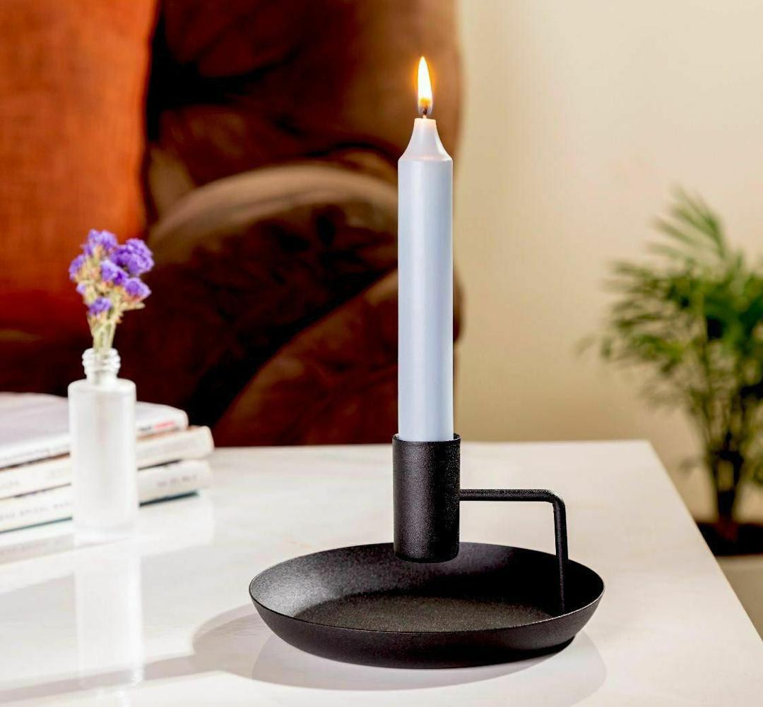 عکس محصول جا شمعی فلزی بشقاب دار Metal plate candle holder