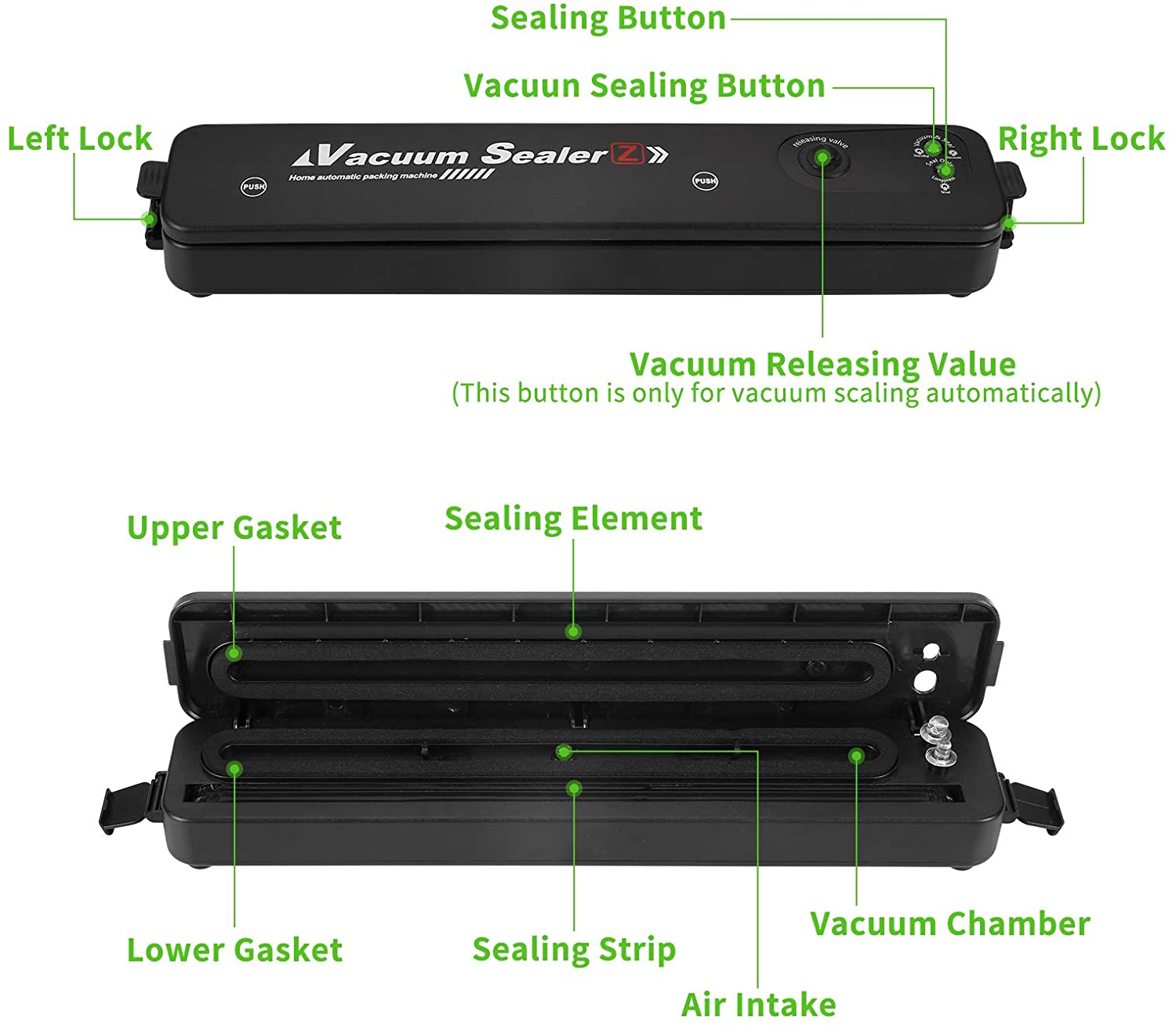 دستگاه پلمپ کیسه فریزر vacuum