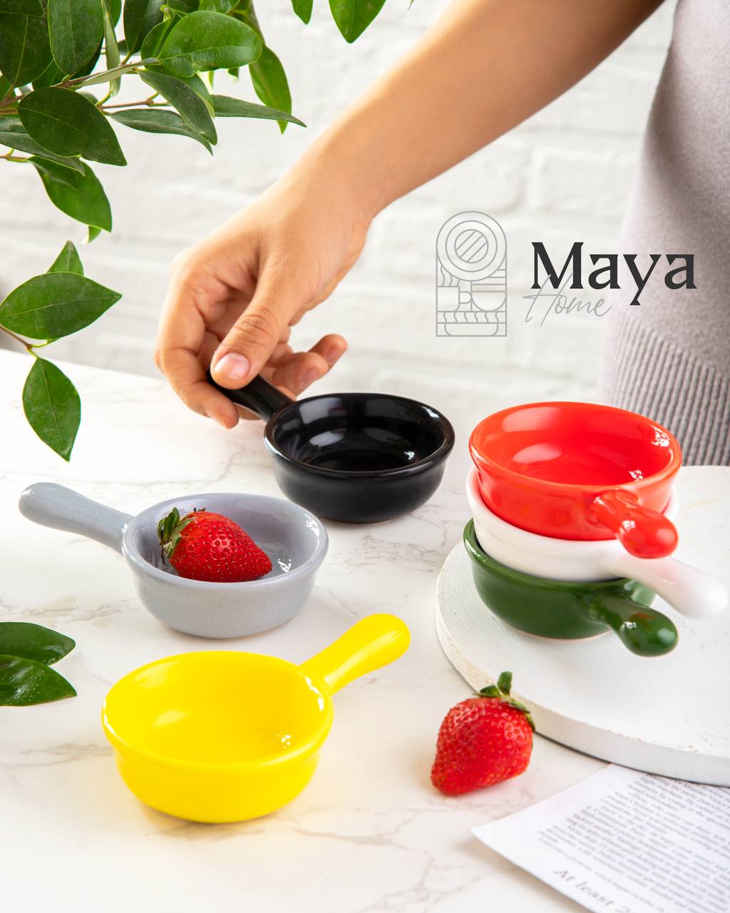 تابه دسته دار سرامیکی Mayasmall