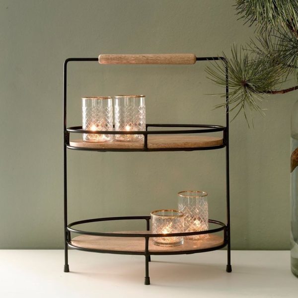 استند دوطبقه چوبی Etagere